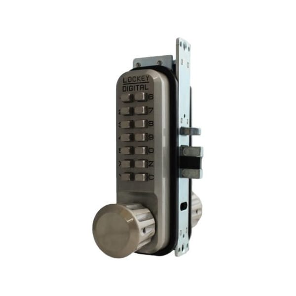 Lockey Mechanical Keyless Narrow Stile Passage Knob Lock Double Combination Satin Nickel 2930DC-SN - main